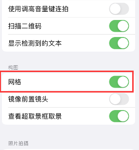 迎江苹果手机维修网点分享iPhone如何开启九宫格构图功能 