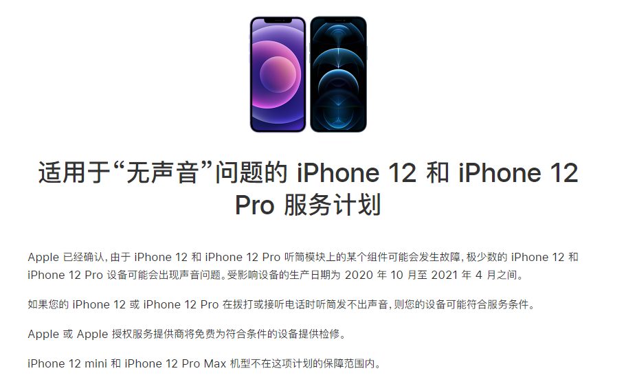 迎江苹果手机维修分享iPhone 12/Pro 拨打或接听电话时无声音怎么办 